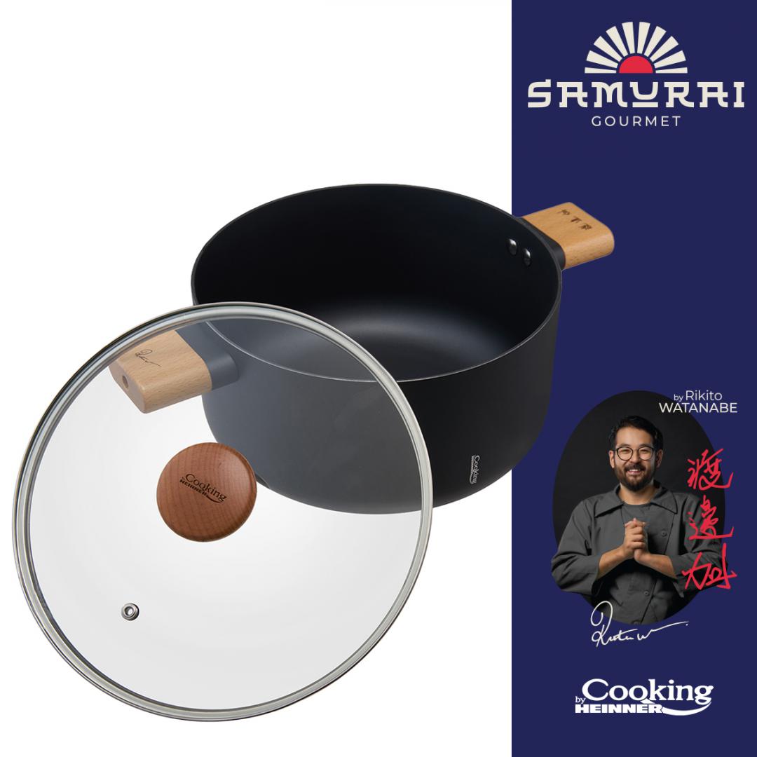 SEMIOALA ALUMINIU + CAPAC 28X14 CM, 7.8 L, RIKITO WATANABE, COOKING BY HEINNER