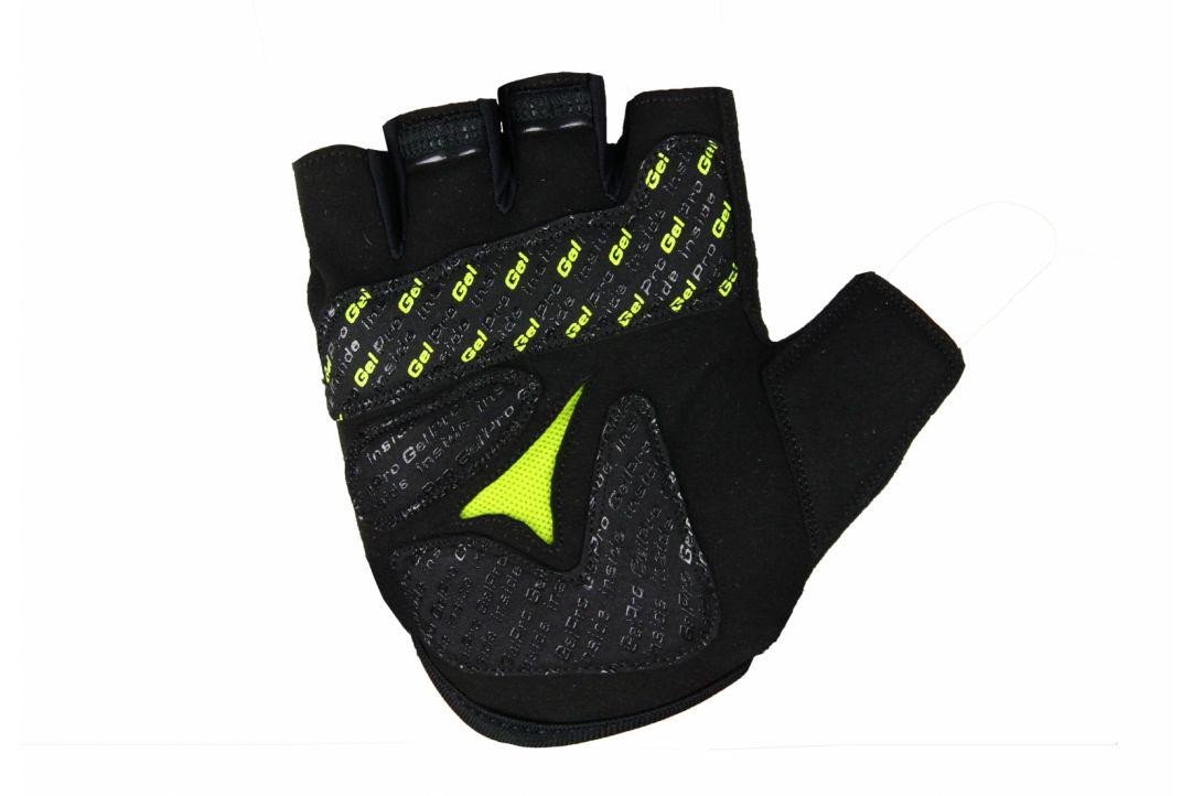 MANUSI B-RACE CU GEL NEGRU/LIME, M