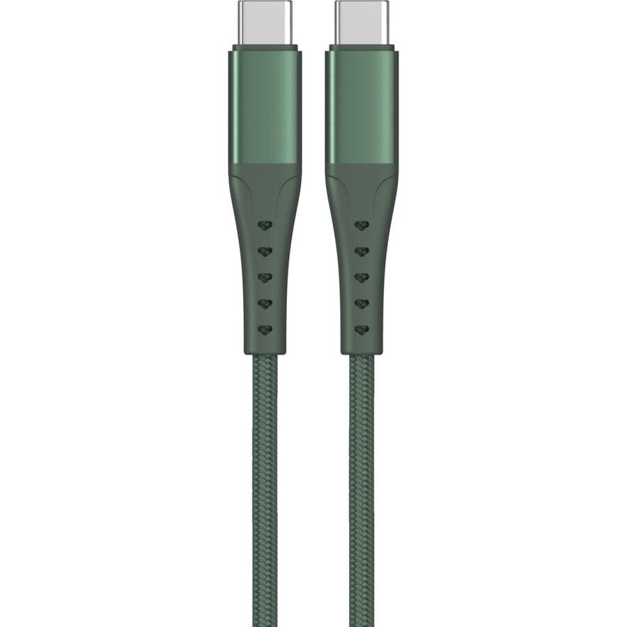 Cablu Lemontti Bending Aluminum Type-C la Type-C, Fast Charge, PD 60W, lungime 2m, Verde