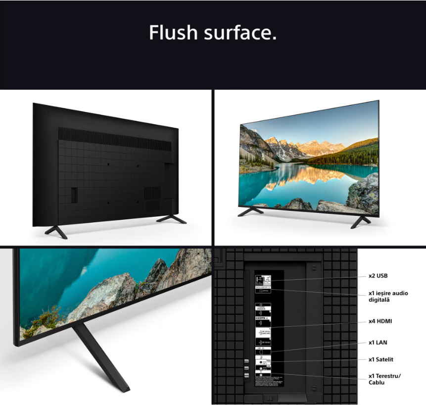 Televizor Sony BRAVIA 3 LED 65S35, 164 cm, Smart Google TV, 4K Ultra HD, Clasa E