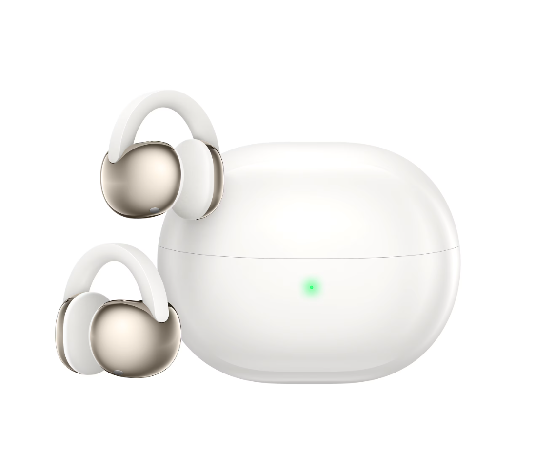 Casti Open-Ear TCL Crystal Clip, True Wireless, Bluetooth, IPX4, Autonomie 36 ore, White Gold