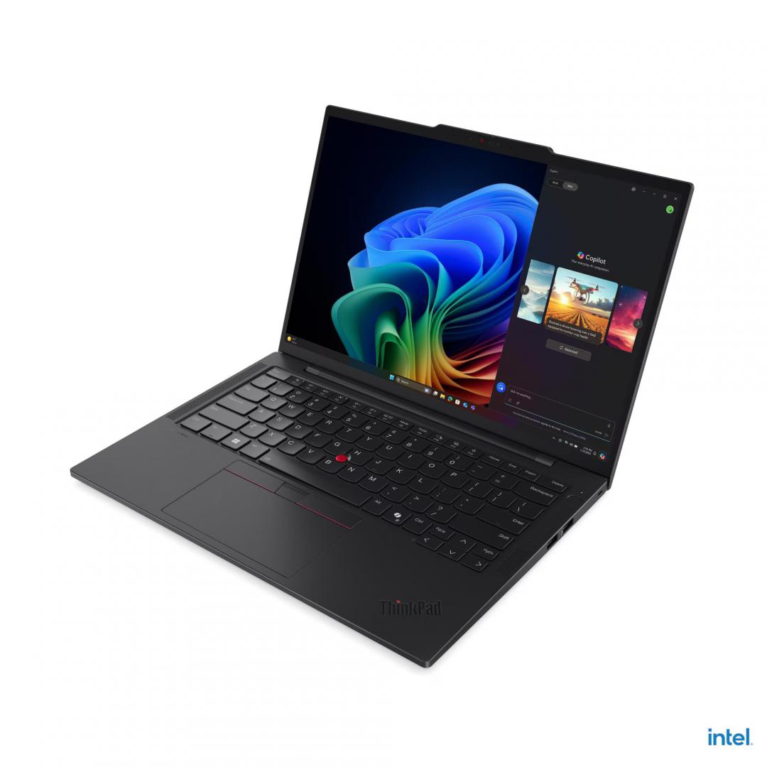 Notebook Business Lenovo ThinkPad T14s Gen 6 Copilot+ PC, cu procesor Intel Core Ultra 5 228V, 14'' IPS WUXGA, 32 GB LPDDR5x, 1 TB SSD, Intel Arc Graphics 130V, Windows 11 Pro