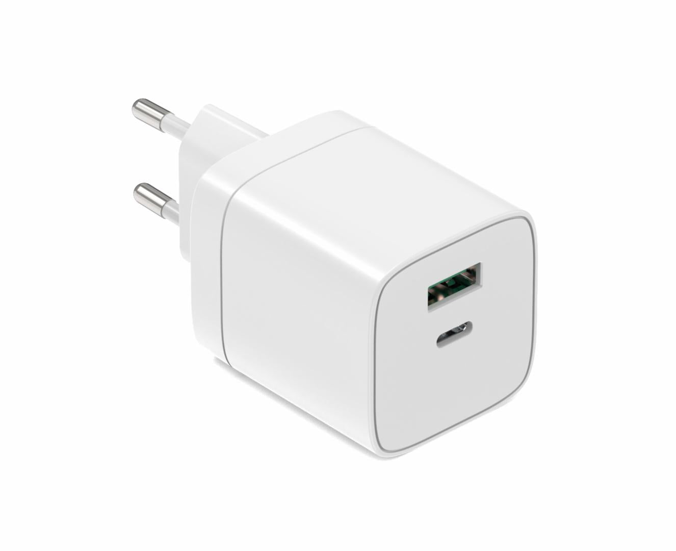 Incarcator USB Ieșire USB-C: USB-C: 5V/3A, 9V/3A, 12V/3A, 15V/3A, 20V/2,25A (45W) PPS: 3,3-11V/4,05A (45W) USB-A: 5V/3A, 9V/2A, 12V/1,5A (18W) USB-C+USB-A: 30W+12W=42W max. Tensiune de intrare: 100-240VAC, 50/60Hz Protecție la supratensiune și