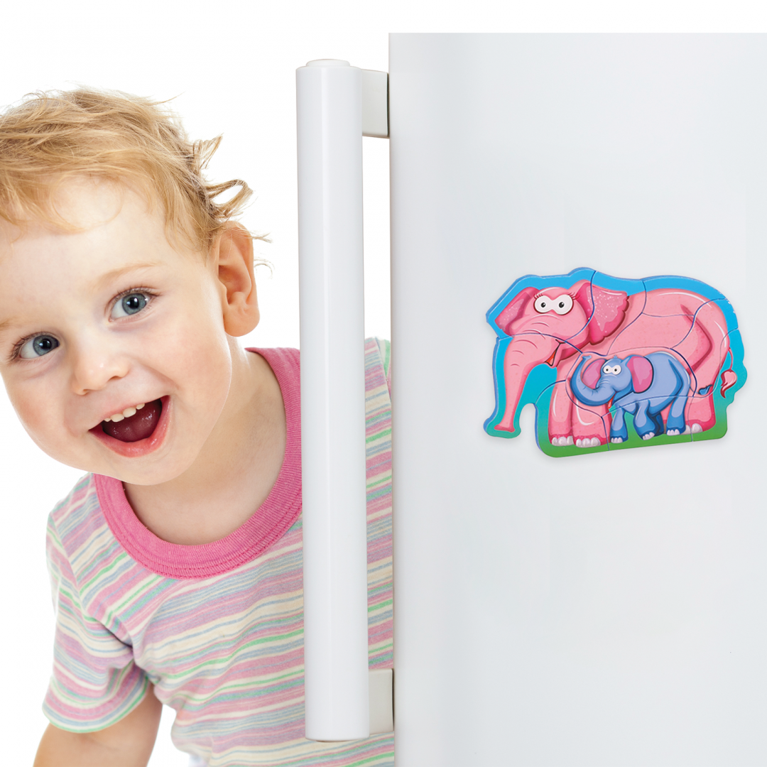 PUZZLE DIN SPUMA EVA-MAMA SI PUIUL ELEFANT,8 PIESE, PUEDO