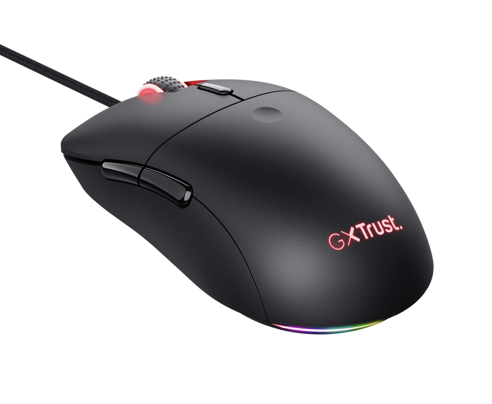 Mouse Trust GXT981 Redex cu fir, USB 2.0, 10000 DPI, negru