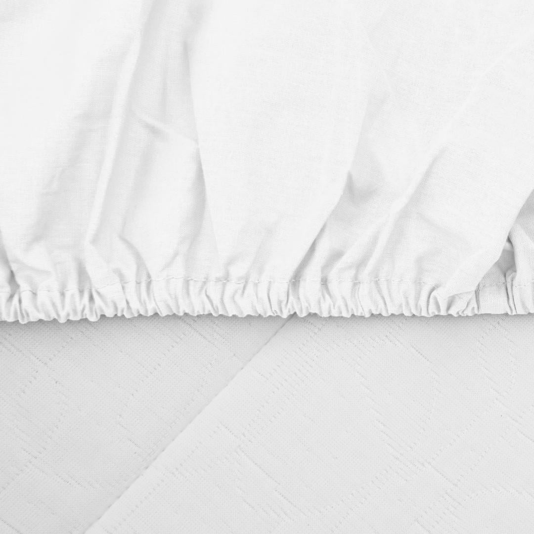 CEARCEAF PAT CU ELASTIC 90X200 CM ALB