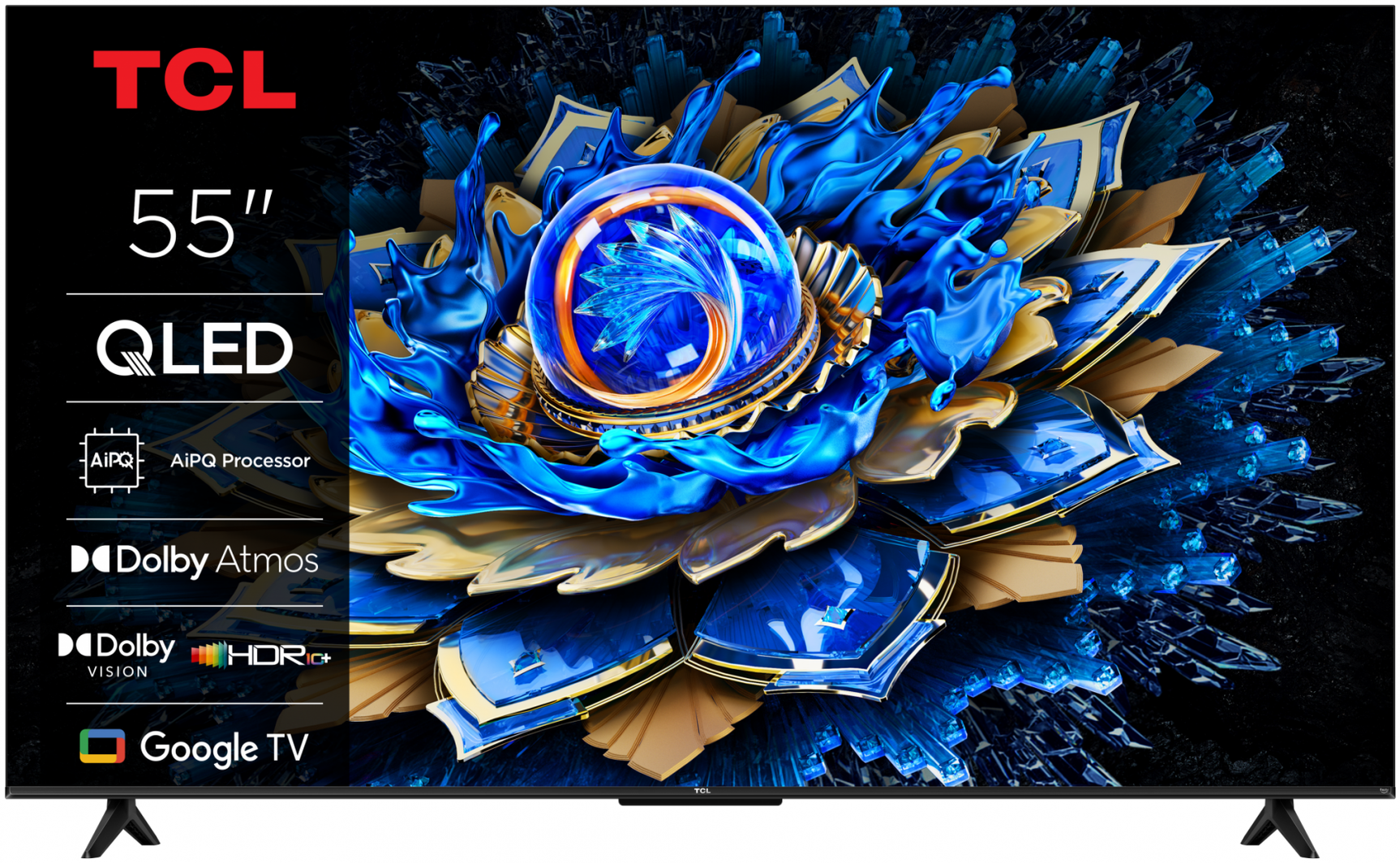 Televizor TCL QLED 55T69C, 138 cm, Smart Google TV, 4K Ultra HD, (Model 2025)