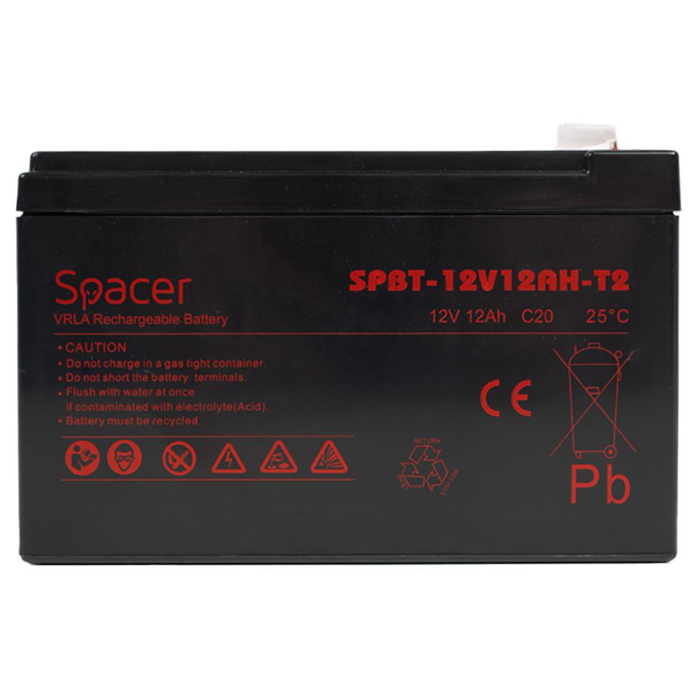Acumulator UPS SPACER 12V/12Ah, negru