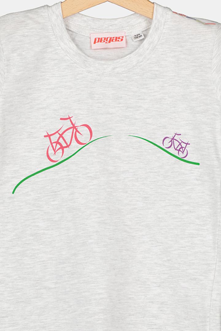TRICOU CASUAL BICICLETE FAMILIE COPII LIGHT GREY-XXL
