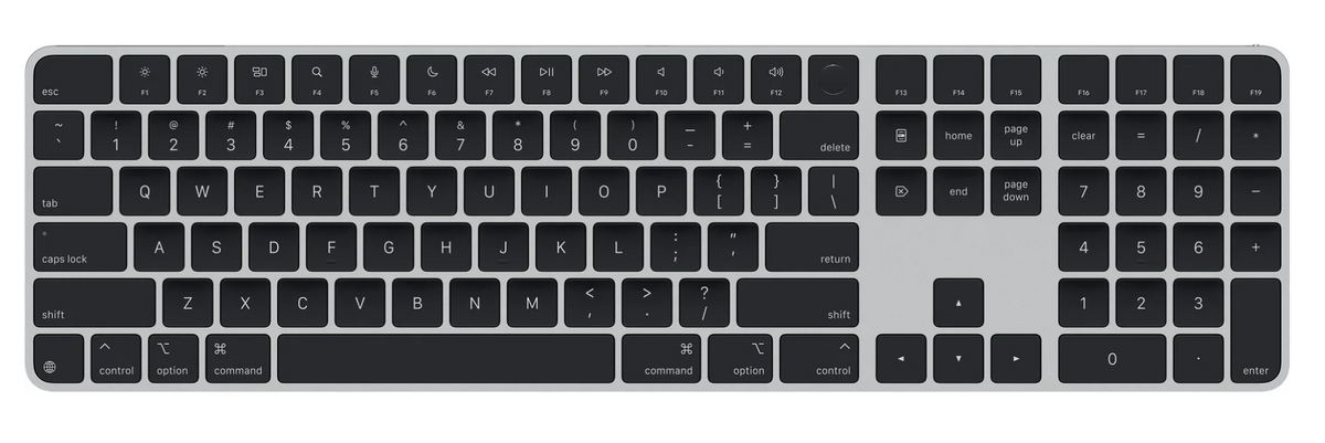 Apple Magic Keyboard (2024) w Touch ID and Numeric Keypad - Romanian - Black Keys