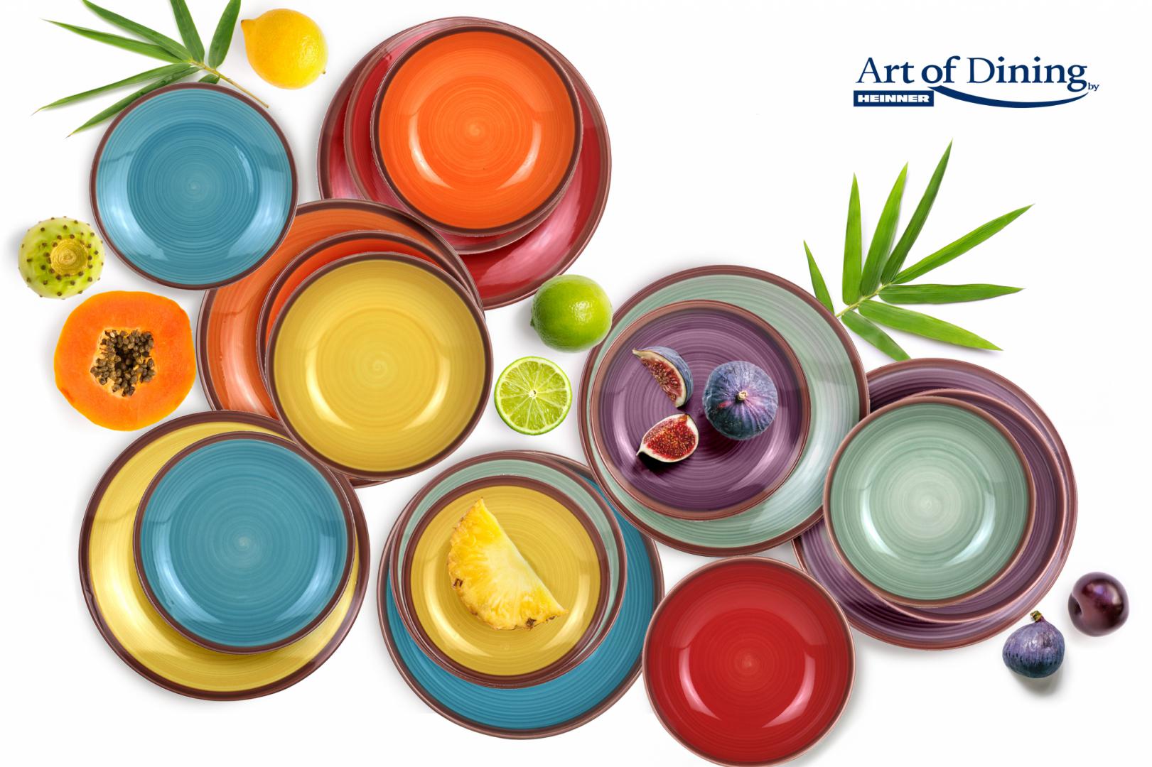 SERVICIU MASA CERAMICA 18PCS, AQUARELLE, ART OF DINING BY HEINNER