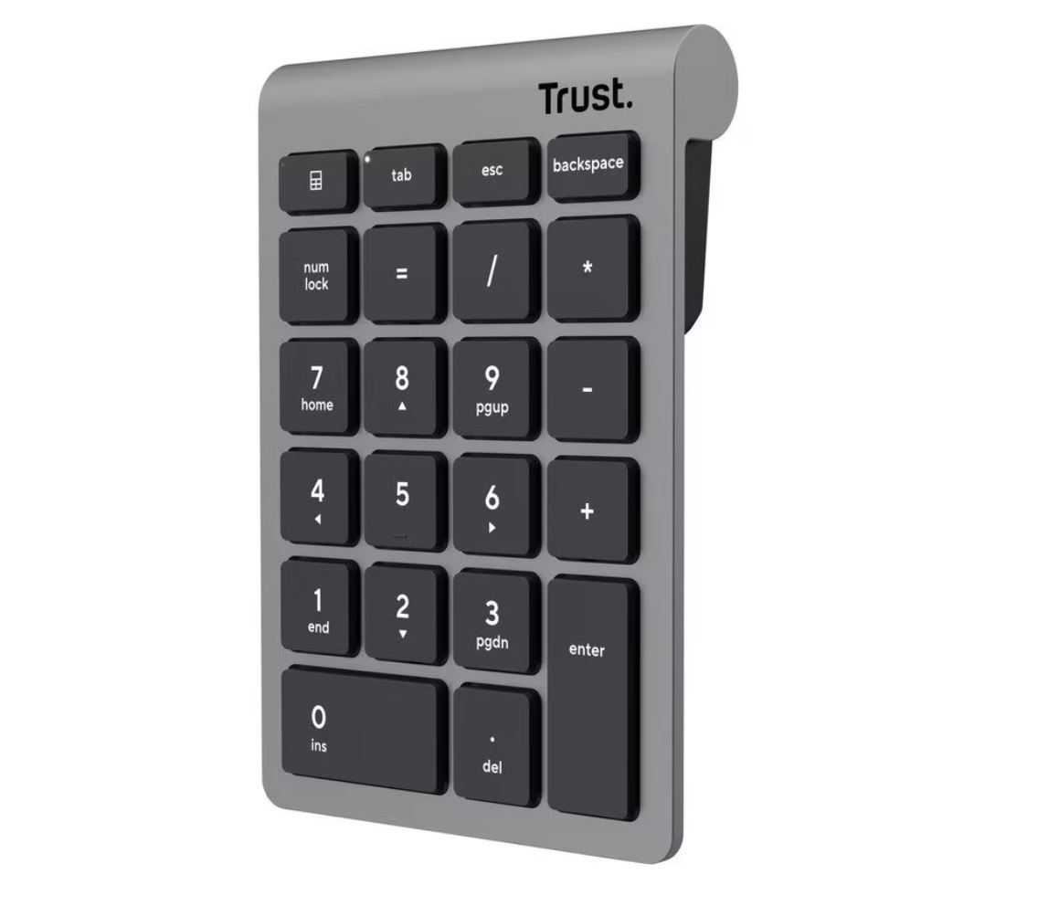 Tastatura Trust numerica wireless Xalax , numar taste 22, gri