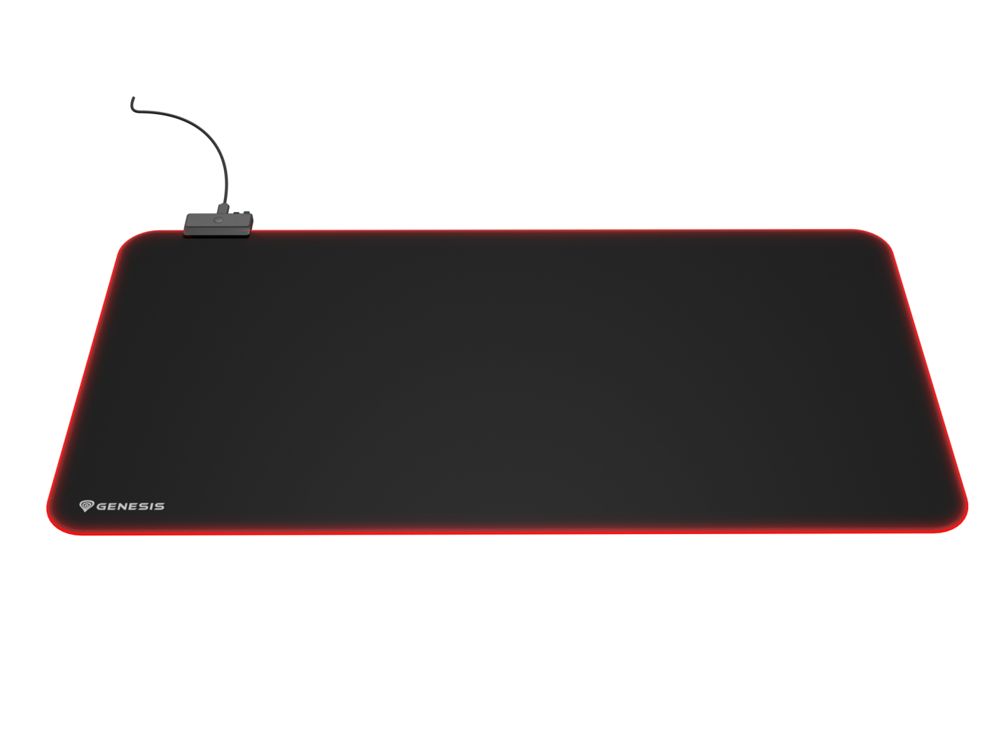 Mousepad Genesis Boron 500 XXL, iluminare RGB, material cauciuc + textil, dimensiuni 800x400x4 mm, negru