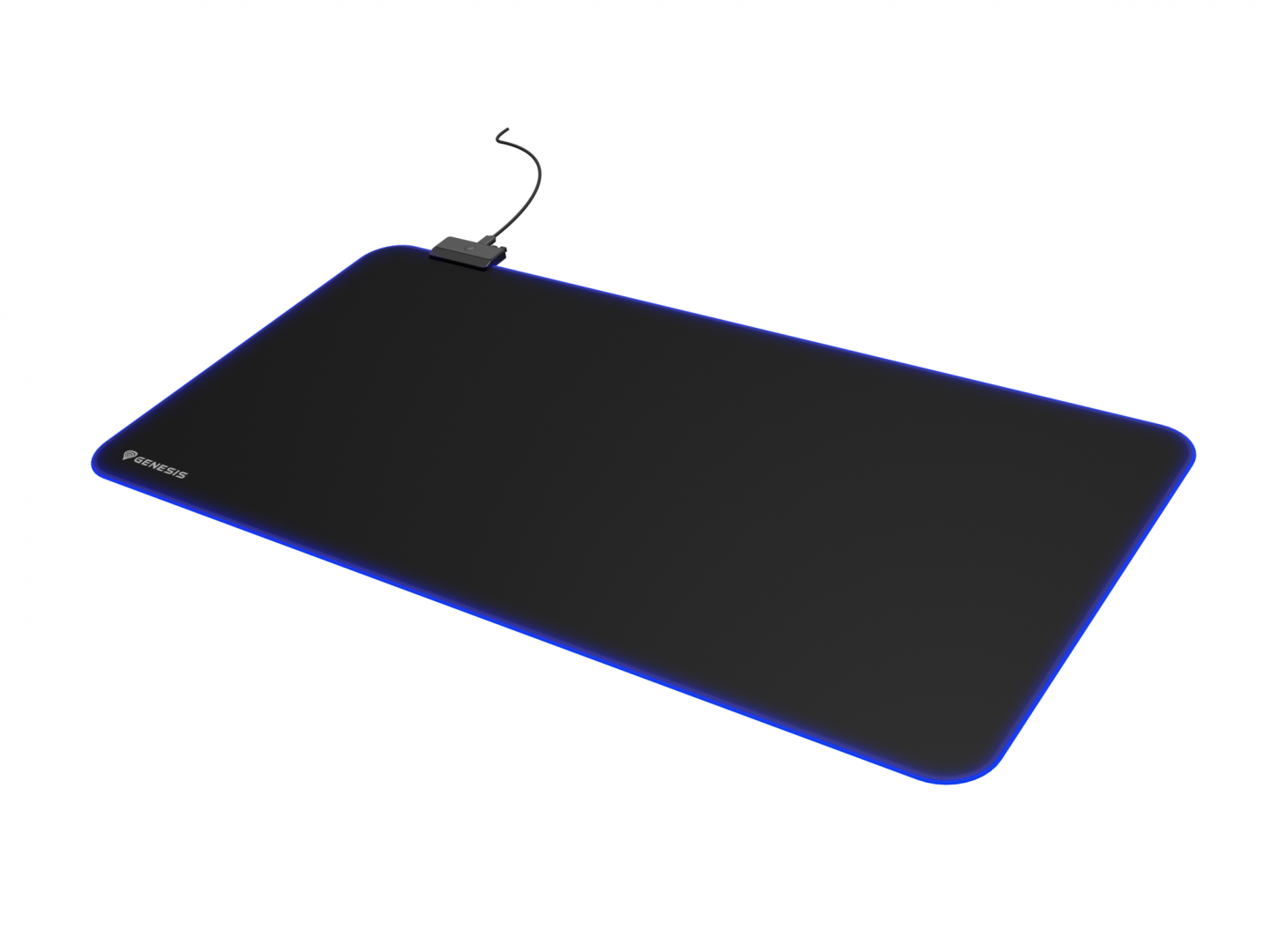 Mousepad Genesis Boron 500 XXL, iluminare RGB, material cauciuc + textil, dimensiuni 800x400x4 mm, negru