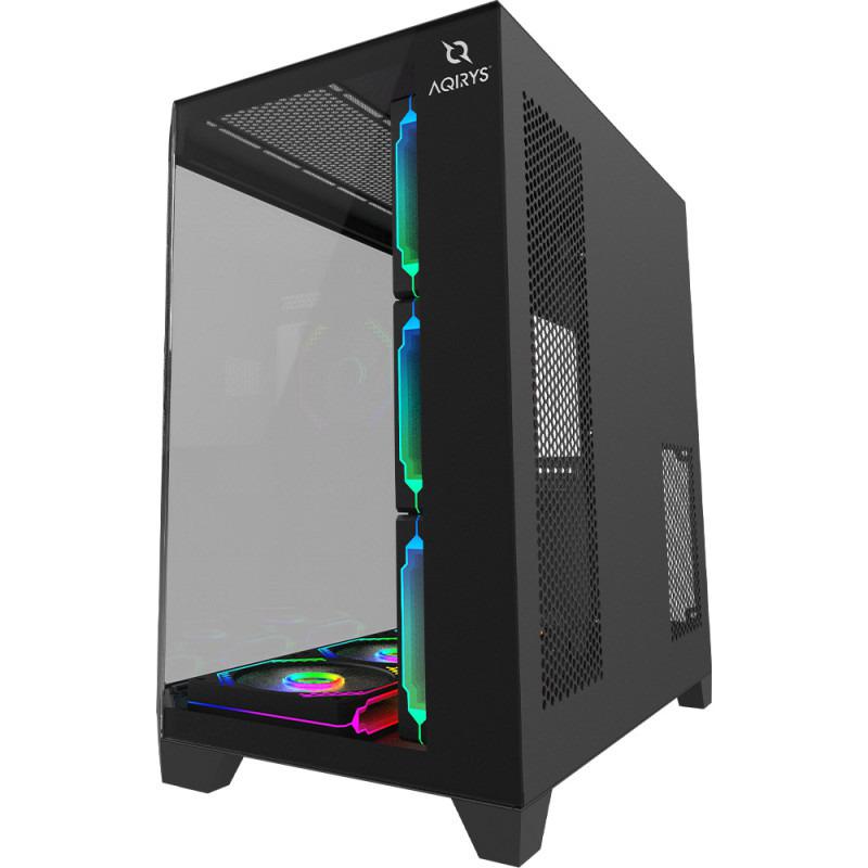 Carcasa AQIRYS Titan, RGB, Mid Tower, Black