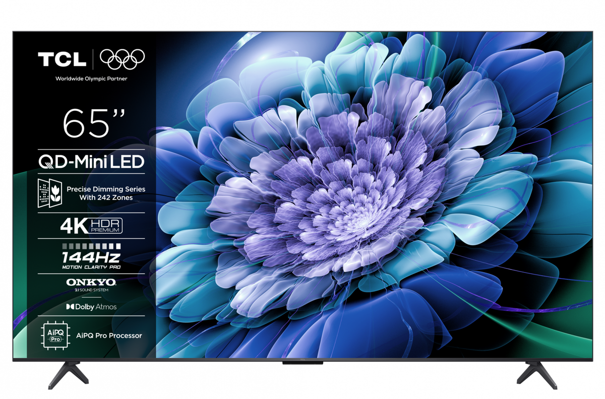 Televizor TCL QD-MiniLED 65C61K, 164 cm, Smart Google TV, 4K Ultra HD, 144Hz, Onkyo