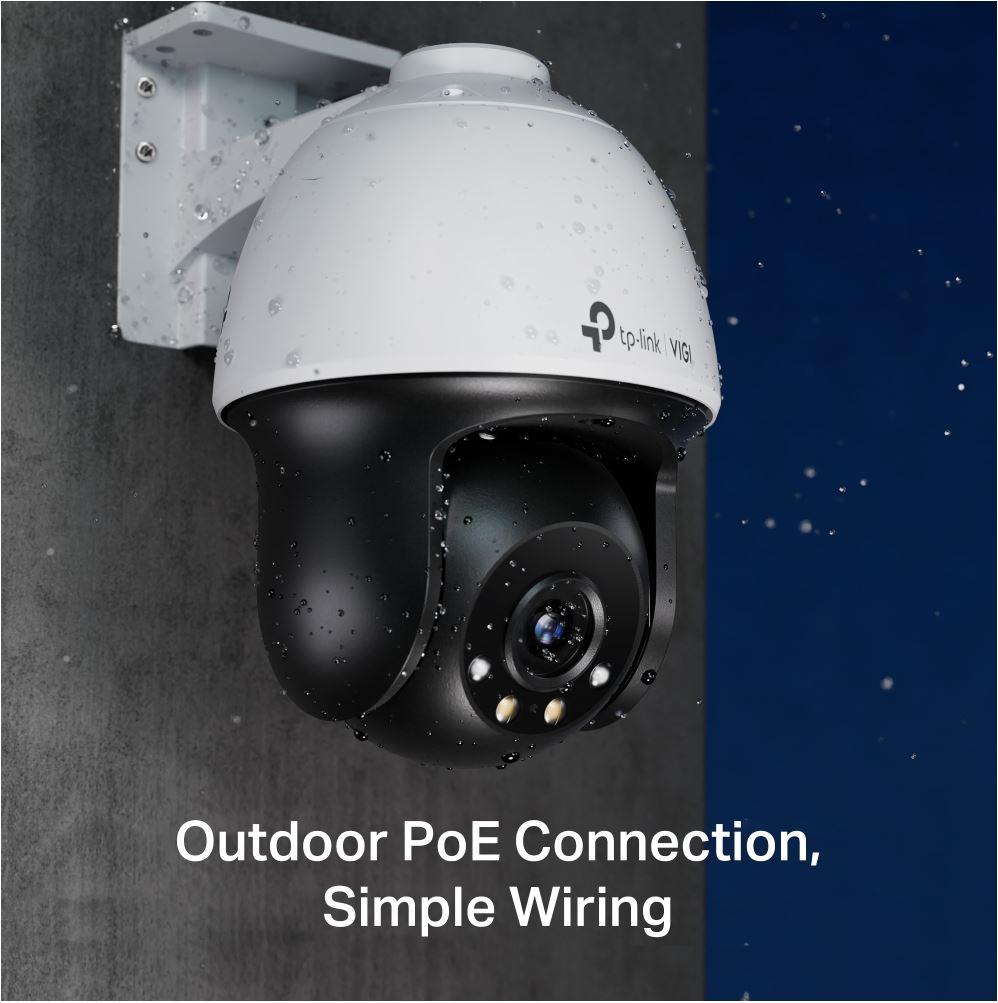 "TP-LINK VIGI 4MP Outdoor PAN/TILT Network Camera,VIGI C540(4mm), 1/3""Progressive Scan CMOS, obiectiv: 4mm, F1.6, unghi vizualizare Horizontal FOV: 79°, Vertical FOV: 43°, Diagonal FOV: 93°distanta IR: 30mm, interfata : 1 x RJ45 10/100M. "