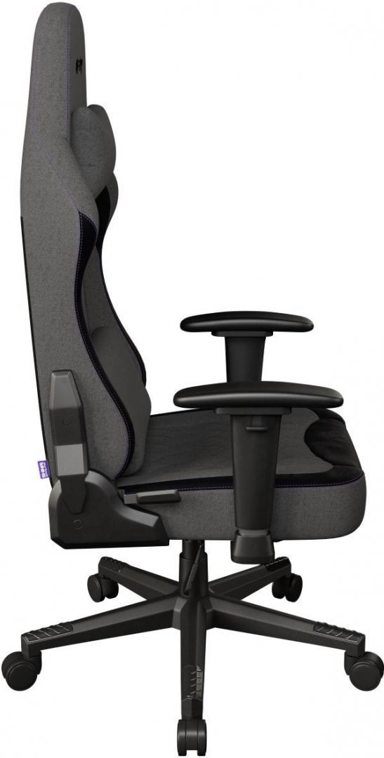 Scaun gaming FURY SHINAI S8, material fabric, reglabil pe inaltime, greutate maxima suportata 130 kg, inaltime scaun reglabil 30.5 - 37.5 cm, spatar ajustabil 135°, dimensiuni roti 60mm, echipat cu piston cu gaz clasa 4, manere 1D, gri