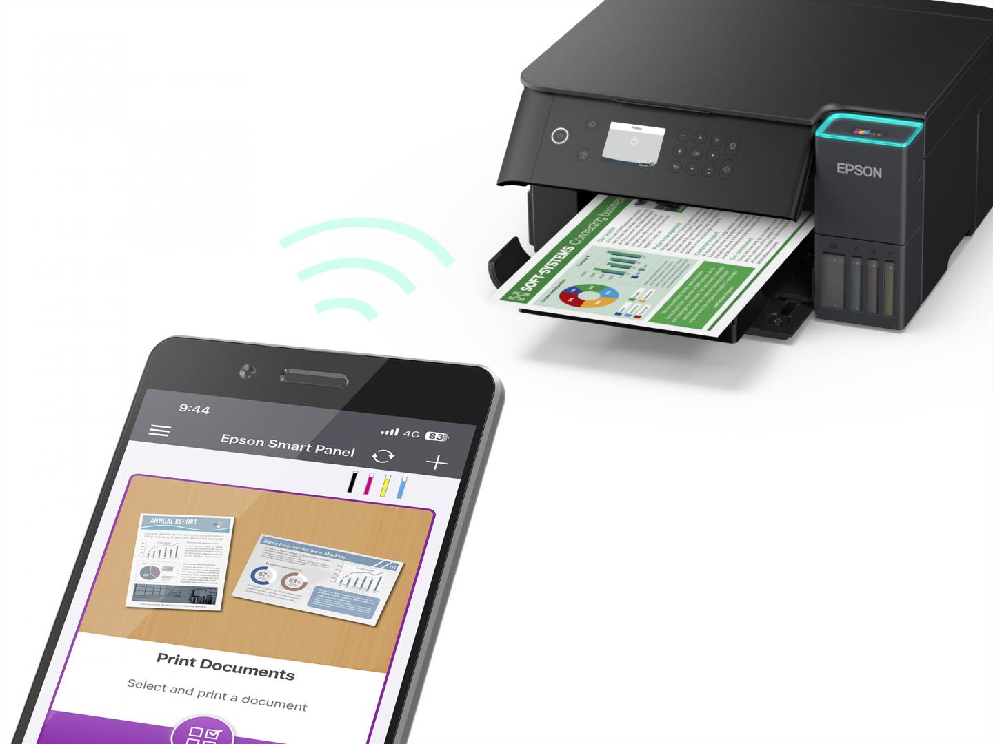 Multifunctional inkjet EPSON EcoTank L6360, CISS, format A4, Color, Duplex, USB + LAN + Wi-Fi