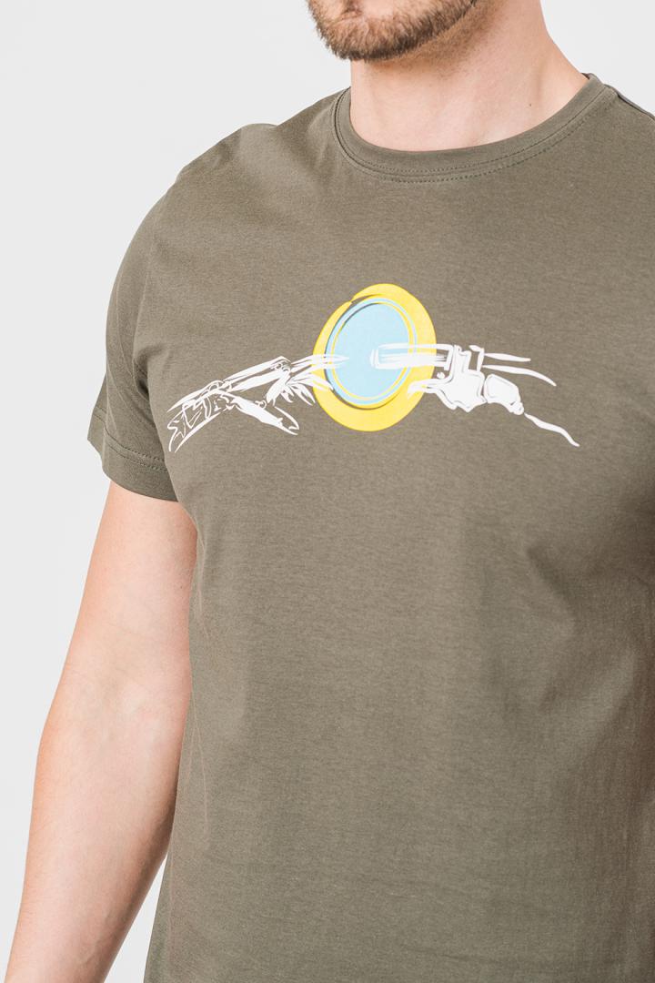 TRICOU CASUAL MANA BICICLETA BARBATI CASTOR GRAY-XL