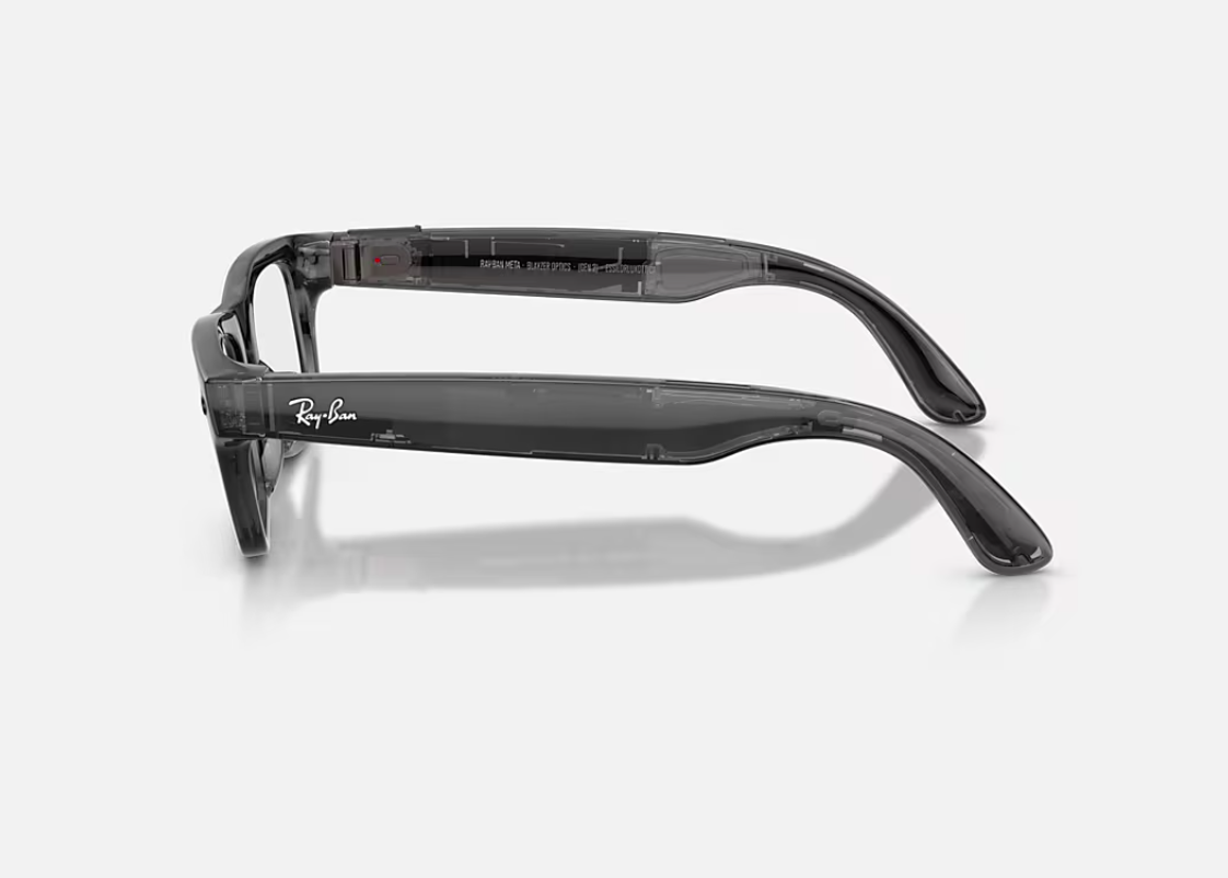 Ray-Ban Meta Blayzer Optics Gen 2 AI Glasses Shiny Transparent Black/Demo
