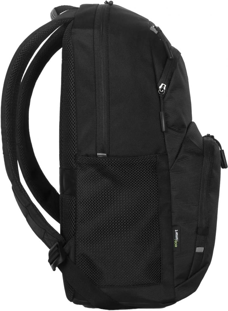 Rucsac laptop Targus Classic EcoSmart®, pentru laptopuri de 15.6", capacitate 20 litri, material poliester, dimensiuni: 31 x 17.5 x 47 cm, dimensiune compartiment laptop: 38.7 x 2.5 x 26.5 cm, greutate 0.88 kg, negru
