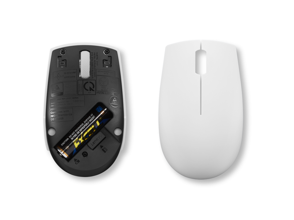 Mouse wireless Lenovo 300, Cloud Grey, Rezolutie (dpi): 1000 dpi, Butoane/rotite: 3, Interfata mouse: Wireless, Tehnologie: Wireless, Interfata receiver: dongle USB 2.4GHz, Dimensiune (mm): 97.91 x 57.99 x 32.53 mm, Greutate: 52g