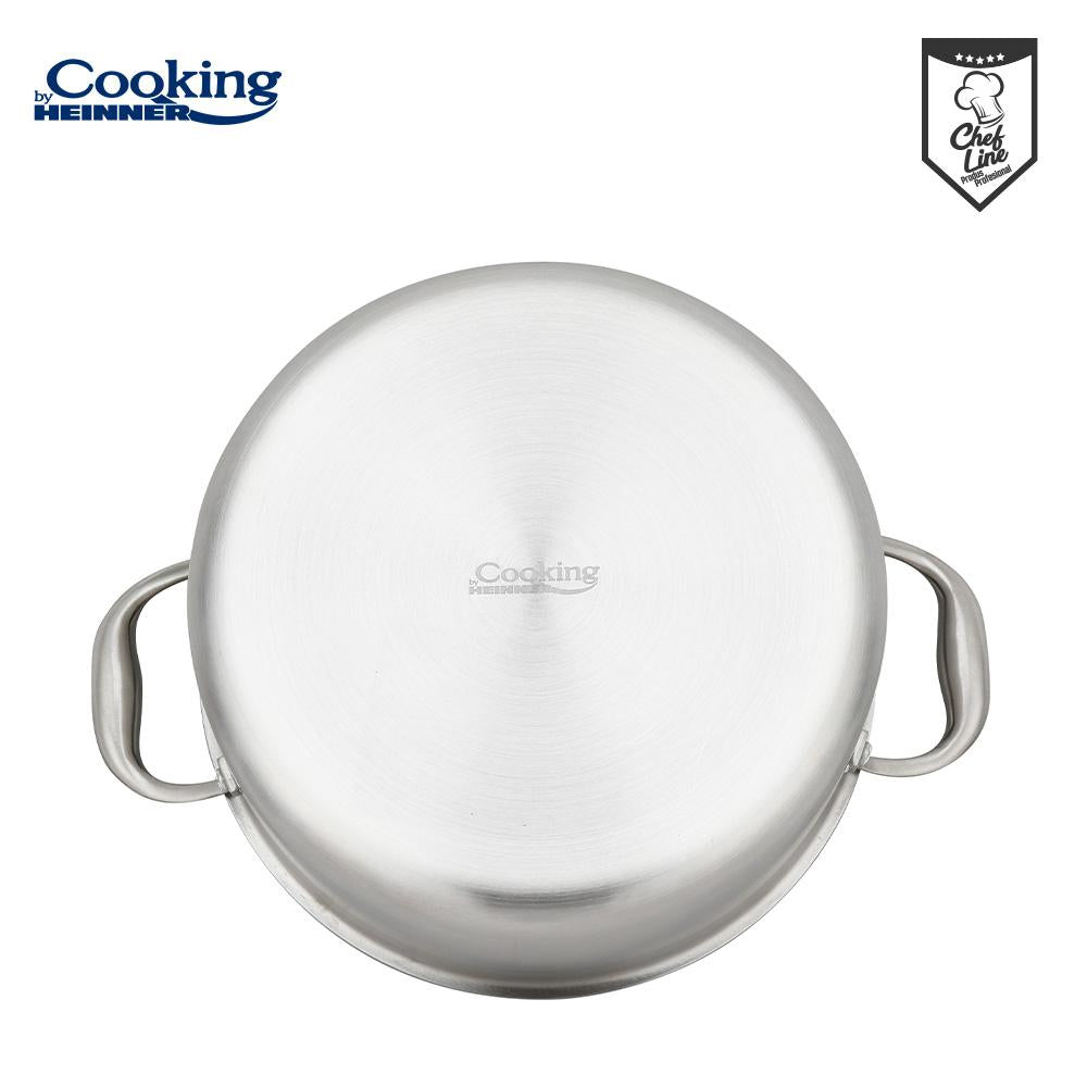 SEMIOALA INOX+CAPAC STICLA IN 3 STRATURI 28x13 CM, 7 L, TITANIUM3, COOKING BY HEINNER