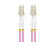 Patch cord fibră MM LC/UPC-LC/UPC duplex 10 m LSZH OM4 50/125 3,0 mm violet