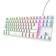 Tastatura Trust cu fir GXT833W Thado TKL, numar butoane 87, interfata USB 2.0, conector USB-A male, compatibila cu PS4, Xbox One, Nintendo Switch, PS5, alb