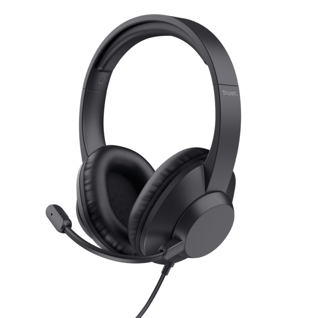 Casti cu fir Trust Ayda Max, interfata 3.5mm, frecventa raspuns 20 Hz, 20.000 Hz, negru