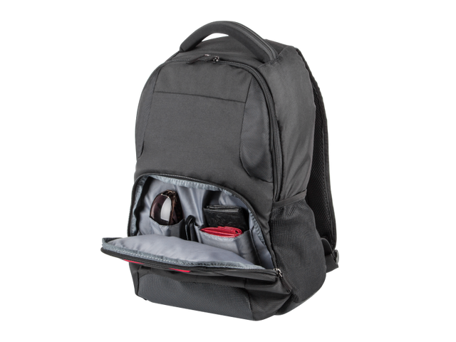Rucsac laptop Natec Eland, compatibilitate dimensiune laptop 15.6", 3 compartimente, capacitate 22L, material Polyester 300D, negru