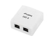 SURFACE-MOUNT BOX CAT.6 UTP UNSHIELDED 2X RJ45 WHITE LANBERG