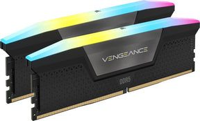 Memorie RAM CORSAIR VENGEANCE RGB 32GB (2x16) DDR5, 6000MHz, CL38, 1.35V, XMP 3.0, negru, Kit of 2