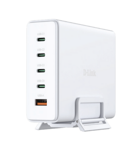 Incarcator Retea D-Link 240W GaN Charger, peste 81W, 4 porturi, Alb
