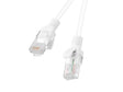 PATCHCORD CAT.6 UTP 0.25M WHITE FLUKE PASSED LANBERG