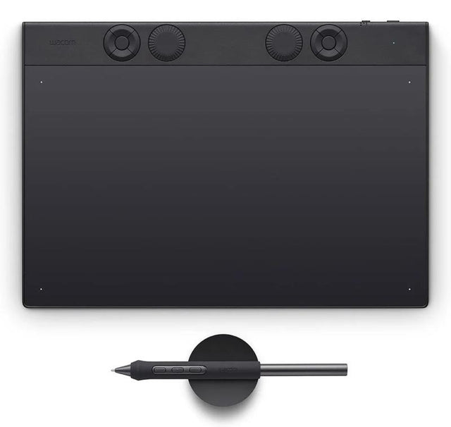 Tableta grafica WACOM Intuos Pro Medium, interfata Bluetooth, USB Type C, rezolutie 5080 lpi, stylus Wacom Pro Pen 3, negru