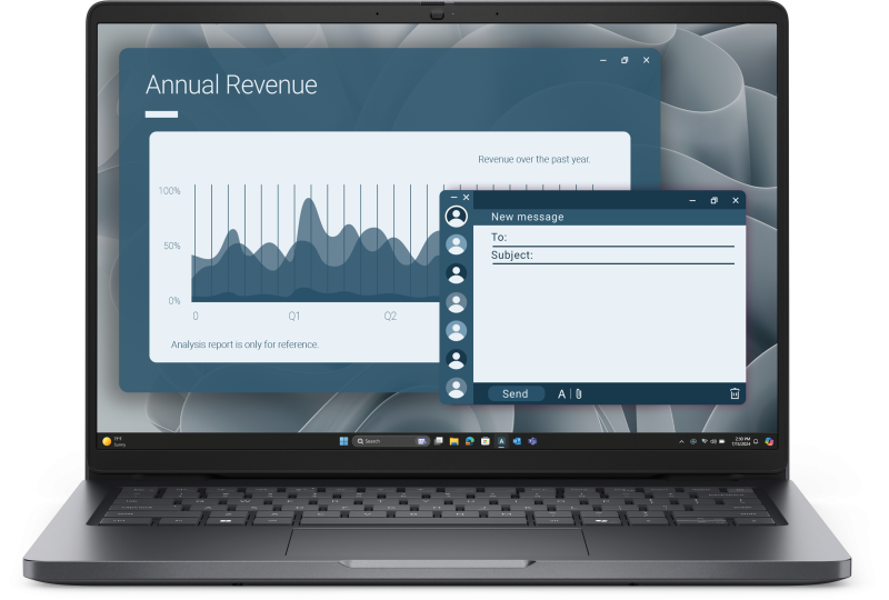 Laptop Business DELL Pro 14, cu procesor AMD Ryzen 5 220, 14'' IPS, 16 GB DDR5, 512 GB SSD, AMD Radeon 740M, Windows 11 Pro