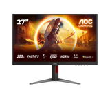 Monitor AOC 27" 27G4HA, Diagonal (inch): 27, Diagonal (cm): 68, Aspect ratio: 16:9, Panel: Fast IPS, Resolution: 1920x1080, Refresh Rate: 200Hz, Response time GtG: 1ms, Response time MPRT: 0.5ms, Brightness (max): 300 cd/m², Contrast (static) : 1000:1, Contrast (dynamic): 80M:1, Viewing angle