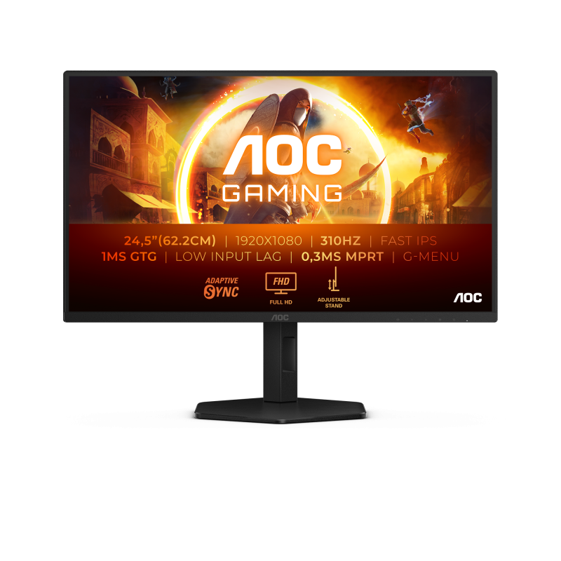 Monitor Gaming AOC 25G4SXU, 24.5", 1920 x 1080 pixeli, Black, Grey, 3 ani Garantie