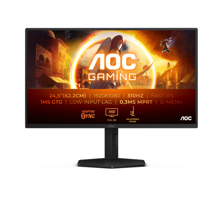 Monitor Gaming AOC 25G4SXU, 24.5", 1920 x 1080 pixeli, Black, Grey, 3 ani Garantie