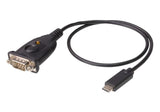 Adaptor Aten USB-C to RS-232, Conector 1: RS-232, Conector 2: USB Lungime cablu: 0,45 m. Culoarea produsului: Negru