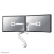 Brat dublu monitor Neomounts DS75-450WH2; pentru display-uri cu diagonale 17"-32", sistem de prindere VESA 75x75~100x100, greutate maxima suportata 8 - per ecrankg, full motion, tilt 10°, swivel 90°, rotate 180°; gas spring; culoare alb. Garantie 5 ani