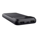 Baterie externa Trust Avala, capacitate 10.000mAh, 3 porturi, timp reincarcare 6 ore, negru