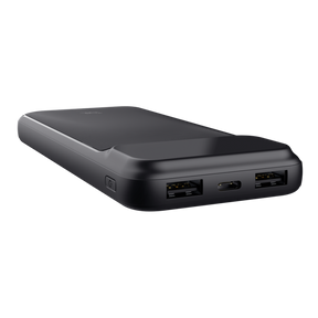 Baterie externa Trust Avala, capacitate 10.000mAh, 3 porturi, timp reincarcare 6 ore, negru