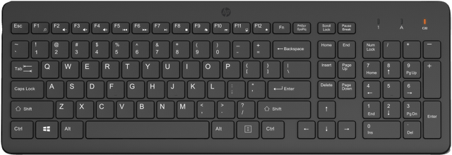 HP Keyboard Wireless 225, Culoare: Negru, Dimensiuni: 425,9 x 146,1 x 26,8 mm, Greutate: 0.42kg, Garantie 1 an