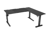 Birou gaming Genesis Holm Modular 160, material metal MDF, reglabil pe inaltime 70 - 90 cm, iluminare RGB, management cabluri, negru