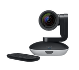 Camera web Logitech PTZ Pro 2, Full HD 1080p 30fps, raza de acțiune IR 8,5 m, câmp de vizualizare: diagonală: 90°, horizontală: 82,1° verticală: 52,2, negru