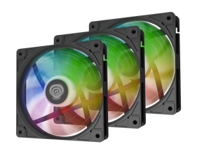 Ventilatoare GENESIS OXAL 120 ARGB NEGRU 3x120mm, 1150-1450 RPM, 42-46 CFM, 1.7 mmH2O, 3pin, 12VDC