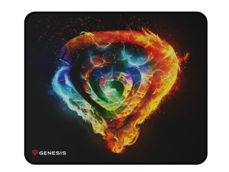 Mousepad Genesis Carbon 500 M FIRE G2, material cauciuc + material textil, dimensiuni 300 x 250 x 2.5 mm, multicolor